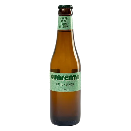 Cuarenta Basil X Lemon Craft Soda 24 × 33 cl