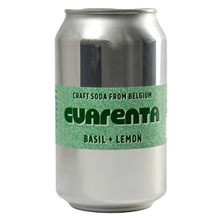 Cuarenta Basil X Lemon Craft Soda Cans 24 × 33 cl