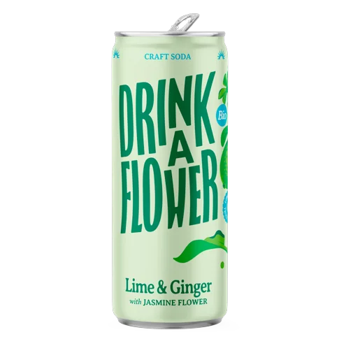Drink A Flower Lime & Ginger Cans 12 × 25 cl