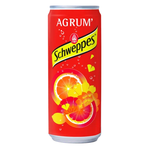 Schweppes Agrum Sleek Cans 4 × 6 × 33 cl
