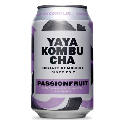 Yaya Kombucha Passion Bio Cans 12 × 33 cl